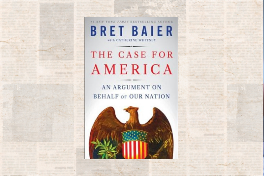 Book cover of "The Case for America: An Argument on Behalf of Our Nation" by Bret Baier, points to New York Times nonfiction bestsellers.