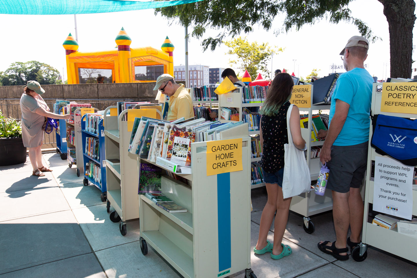 Crowd at a book sale