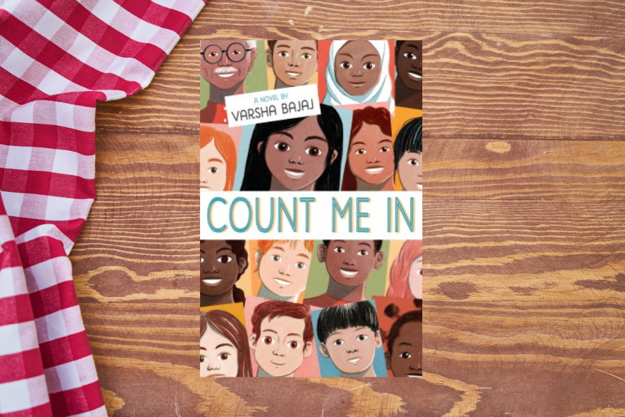 Cover of "Count Me In" by Varsha Bajaj, points to tween book list in celebration of Asian American and Pacific Islander Month.
