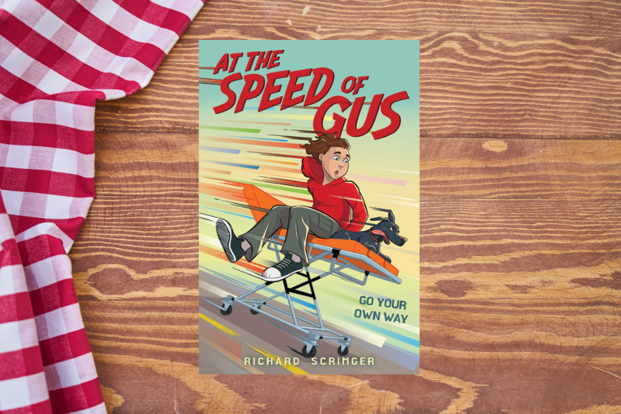 Cover of "The Speed of Us" by Richard Scrimger, points to tween book list.